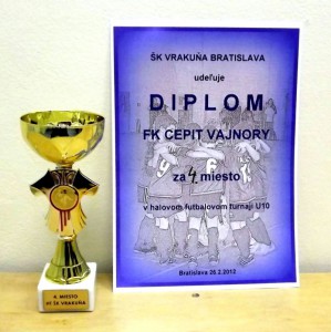 4.miesto na turnaji ŠK Vrakuňe
